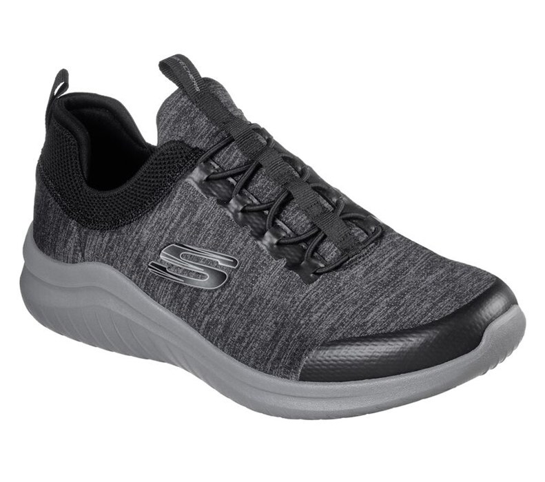 Skechers Herr Svarta/Grå Slip On - Ultra Flex 2.0 - Fedik - Sverige (ORBJS-2950)